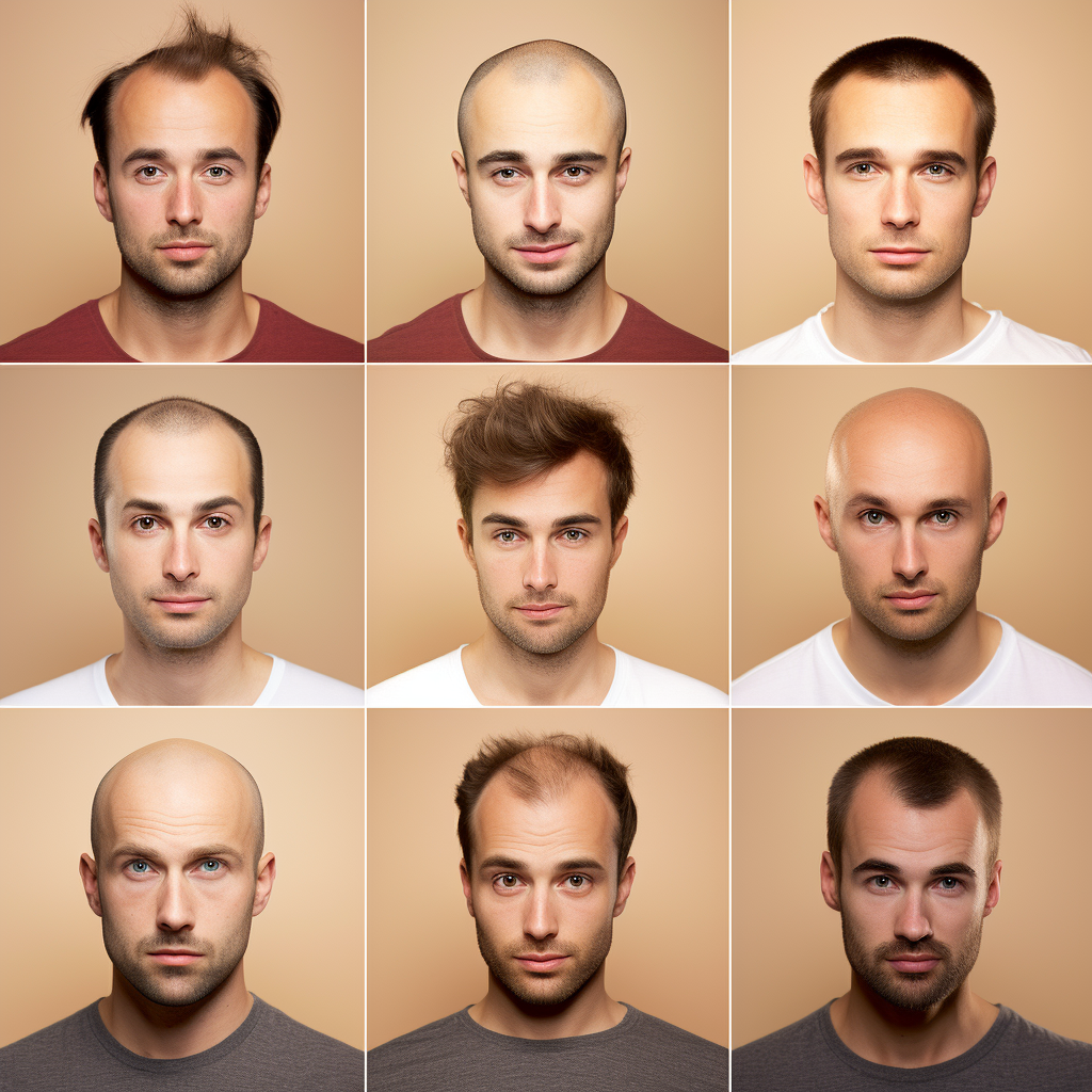 Micro FUE Hair Transplant image showcasing the process in natural skin and hair colors.