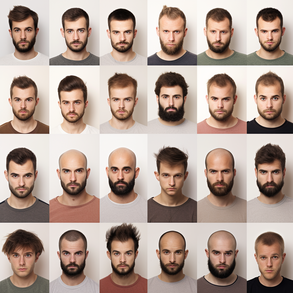 FUT Hair Transplant Timeline Photos that showcases the progression of hair growth and scalp healing in natural colors.