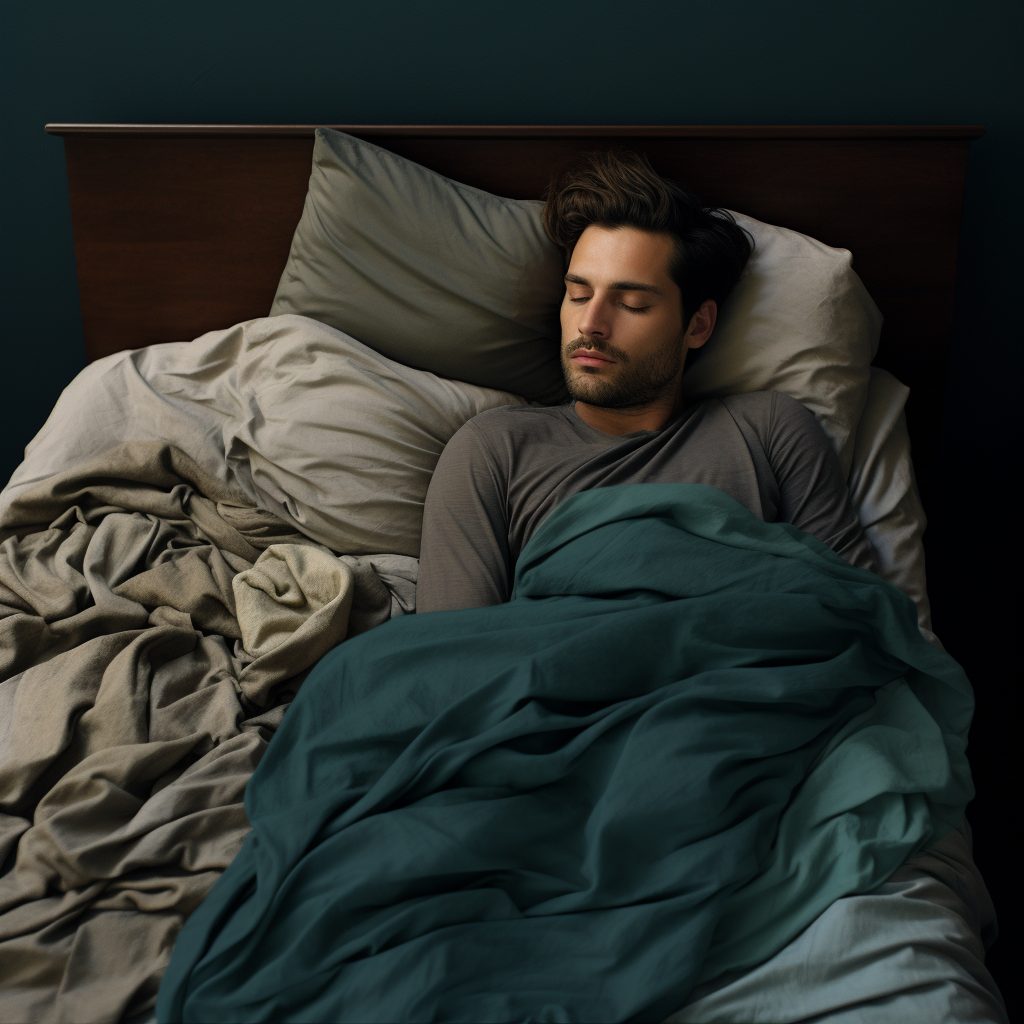 When Can I Sleep Normally After Hair Transplant with a serene, nighttime color palette.